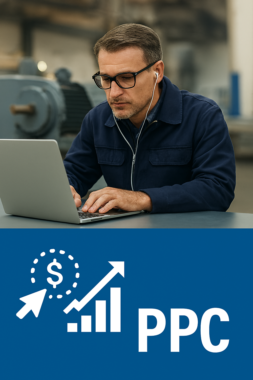 Industrial PPC Analytics Dashboard showing HubSpot ROI